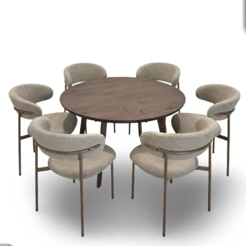 طاولة طعام دائرية – متوفرة 4 و6 كراسي