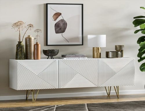 طاولة بوفيه بتفاصيل عصرية