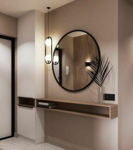 مدخل مرايا ورف بسيط وعصري