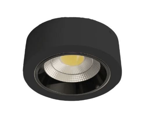 Deep black 24W white downlight visible - alraed alarabi Surface Mounted