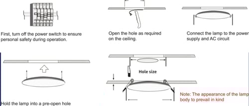 انارة 3D بانل 36w اصفر دائري الرائد العربي