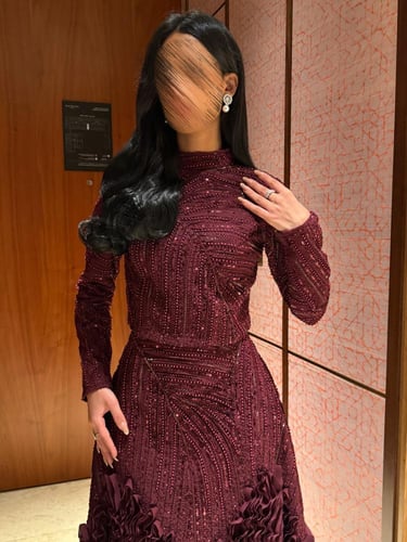 طقم Textured Burgundy