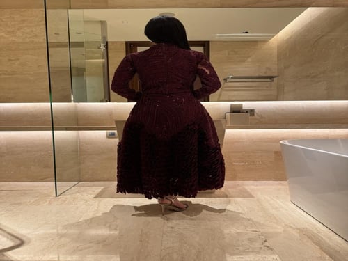 طقم Textured Burgundy