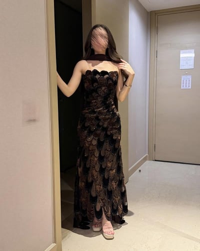 فستان pyyu بني