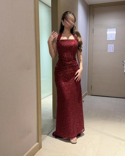 فستان Burgundy
