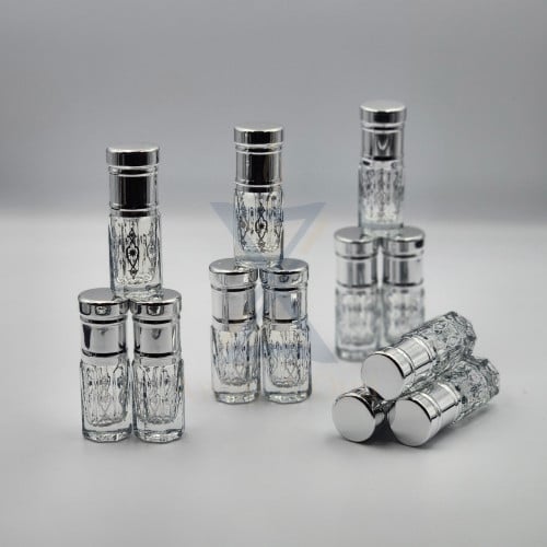 12 ربع تولة ميل زجاجي فضي