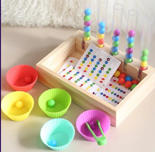 لعبة خرز الألوان التعليمية