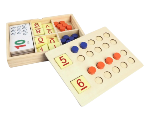 صندوق الحساب الخشبي التعليمي