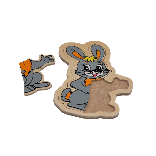 لوح تركيب خشبي - الأرنب