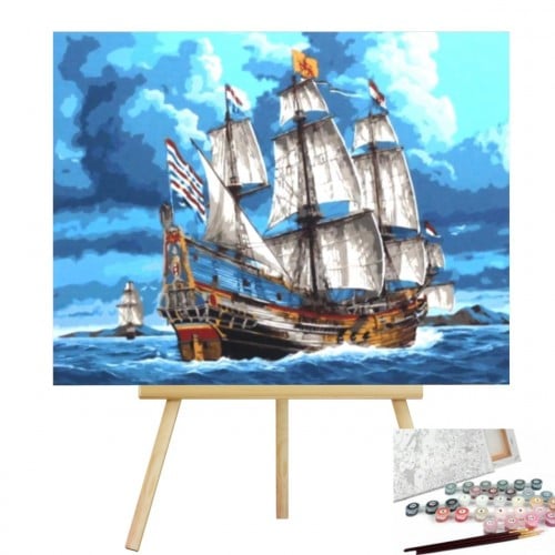 رسم اللوحة بالأرقام - السفينة