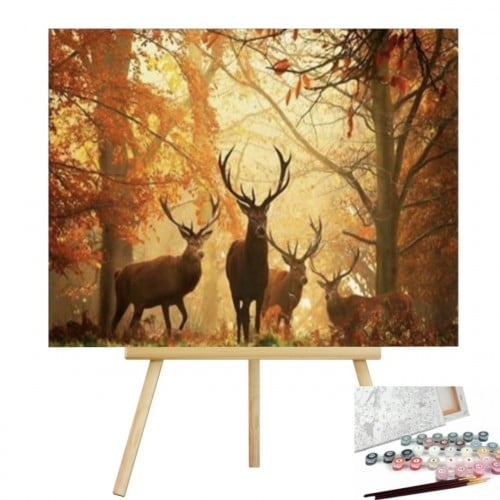 رسم اللوحة بالأرقام - الغزلان