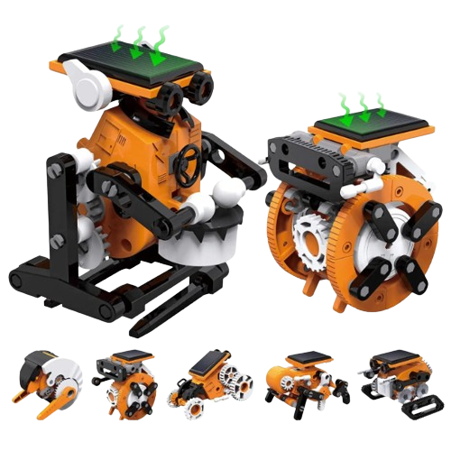 تركيب الروبوت وتحريكه بالطاقة الشمسية 7في1