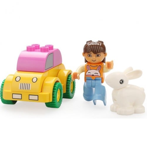 لعبة تركيب ليغو - السيارة والأرنب