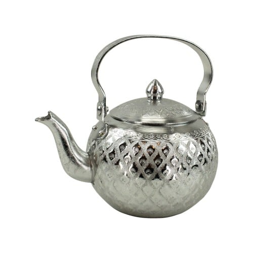 ابريق منقوش فضي الكثيري مقاس 14