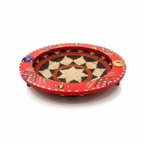 صحن خسف اطار خشب دائري تراثي