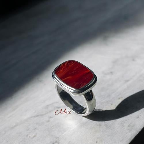 Royal ring, Sandalwood stone, German model (G1-14), size 6