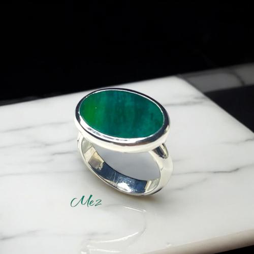 Royal ring, jasper stone, model (MUD), size 9