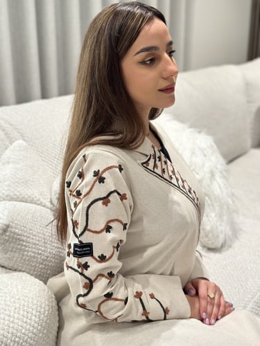 عباية لينين بيج بتطريز يدوي