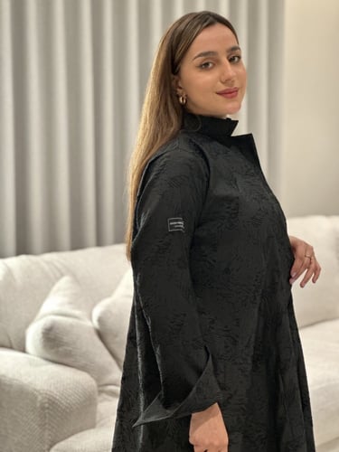 عبابة تفته جاكار أسود مشجر