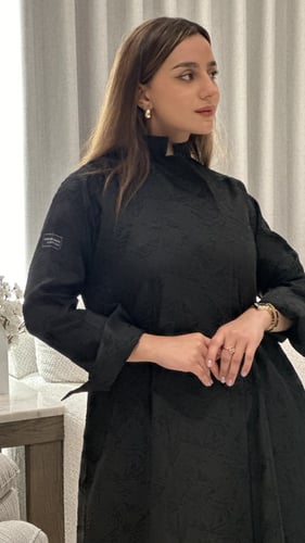 عبابة تفته جاكار أسود مشجر