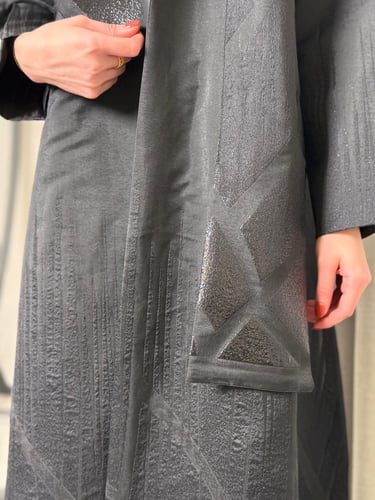 عباية أورجانزا أسود