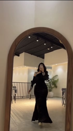 فستان الشتاء اسود