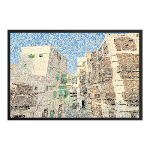 جده التاريخية -(FRAMED) 91cmX61cm