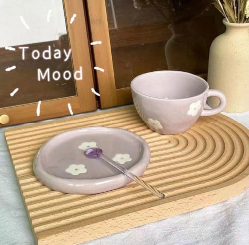 كوب سيراميك بنفسجي. .