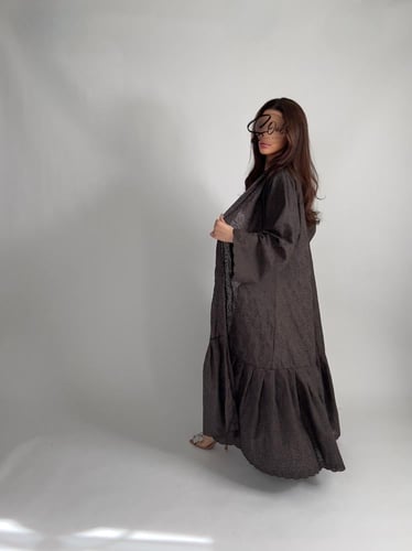 عبايه رمادي ركامه