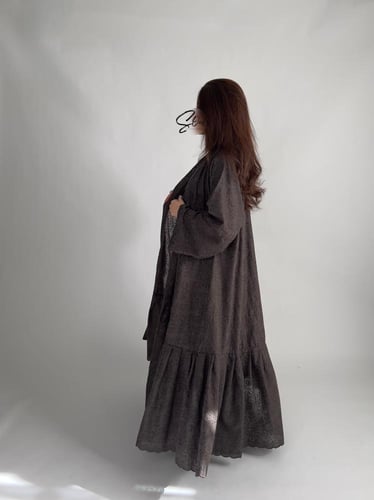 عبايه رمادي ركامه