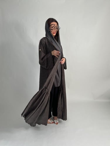 عبايه رمادي ركامه