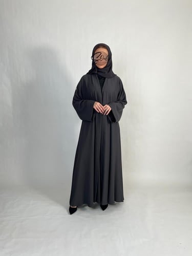 عبايه رمادي غامق