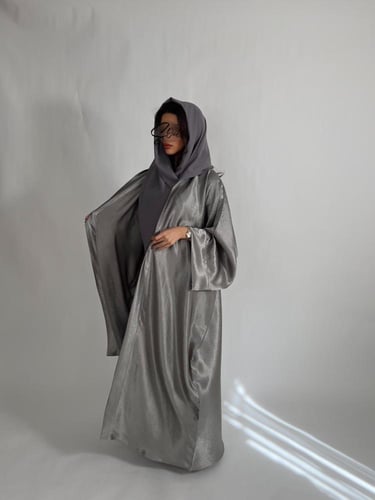 عبايه كاجوال تيفاني فاتح