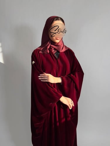 بشت مخمل عنابي