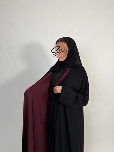 دبل فيس ( عنابي - أسود )