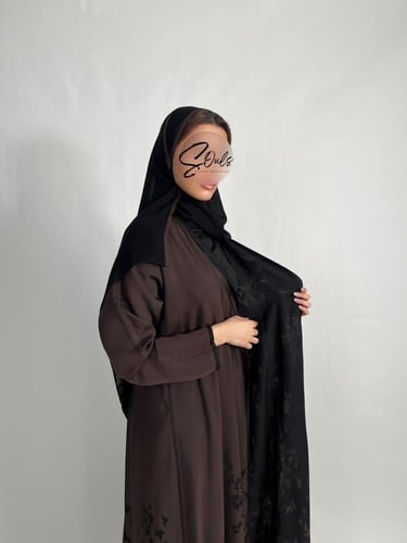 دبل فيس مشجر (بني غامق - أسود)
