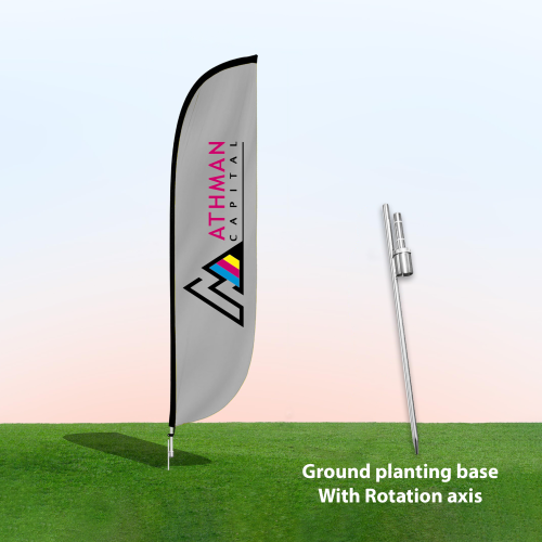 Ground Stake base with Rotation axis for flag stan...