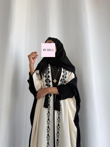 نصف بشت بكريب فاخر × تطريز يدوي