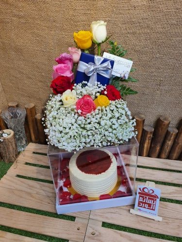 بوكس اكريلك بالورد وكيك