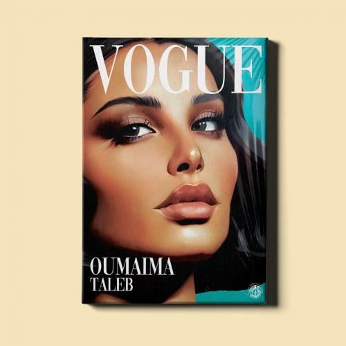 لوحة | أميمة طالب - غلاف مجلة Vogue