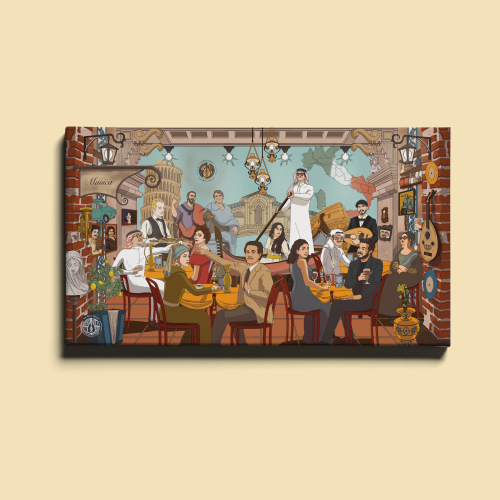 لوحة رسم | العشاء الأخير | نسخة رابح صقر