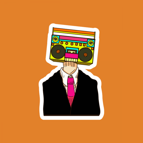 ستيكر مسجل بشري