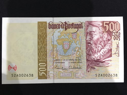 البرتغال فئة 500 إسكودو أنسر إصدار التسعينات