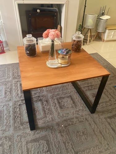 ارجل طاوله حبتين شكل مستطيل لون اسود مقاس ٦٠-٤٥