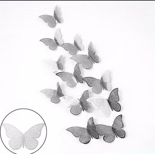 3قطع فراشات ب 3 مقاسات مختلفه لتزين اعمال الريزن و...