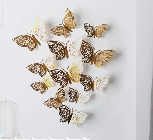 3قطع فراشات ب 3 مقاسات مختلفه لتزين اعمال الريزن و...