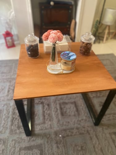 ارجل طاوله حبتين شكل مستطيل لون اسود مقاس ٦٠-٤٥