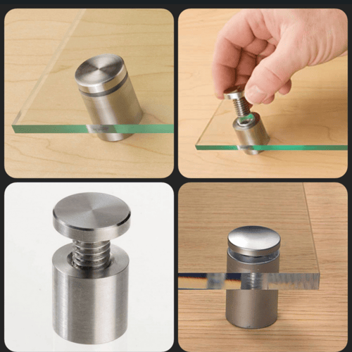 قاعدات ارجل فضي 4 حبات