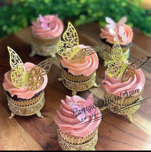 3قطع فراشات ب 3 مقاسات مختلفه لتزين اعمال الريزن و...