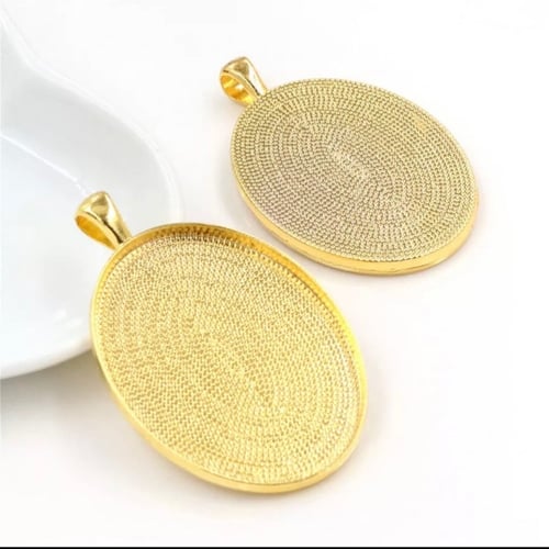 5 قطع قالب اكسسورات معدني بيضاوي متنوعه الالوان